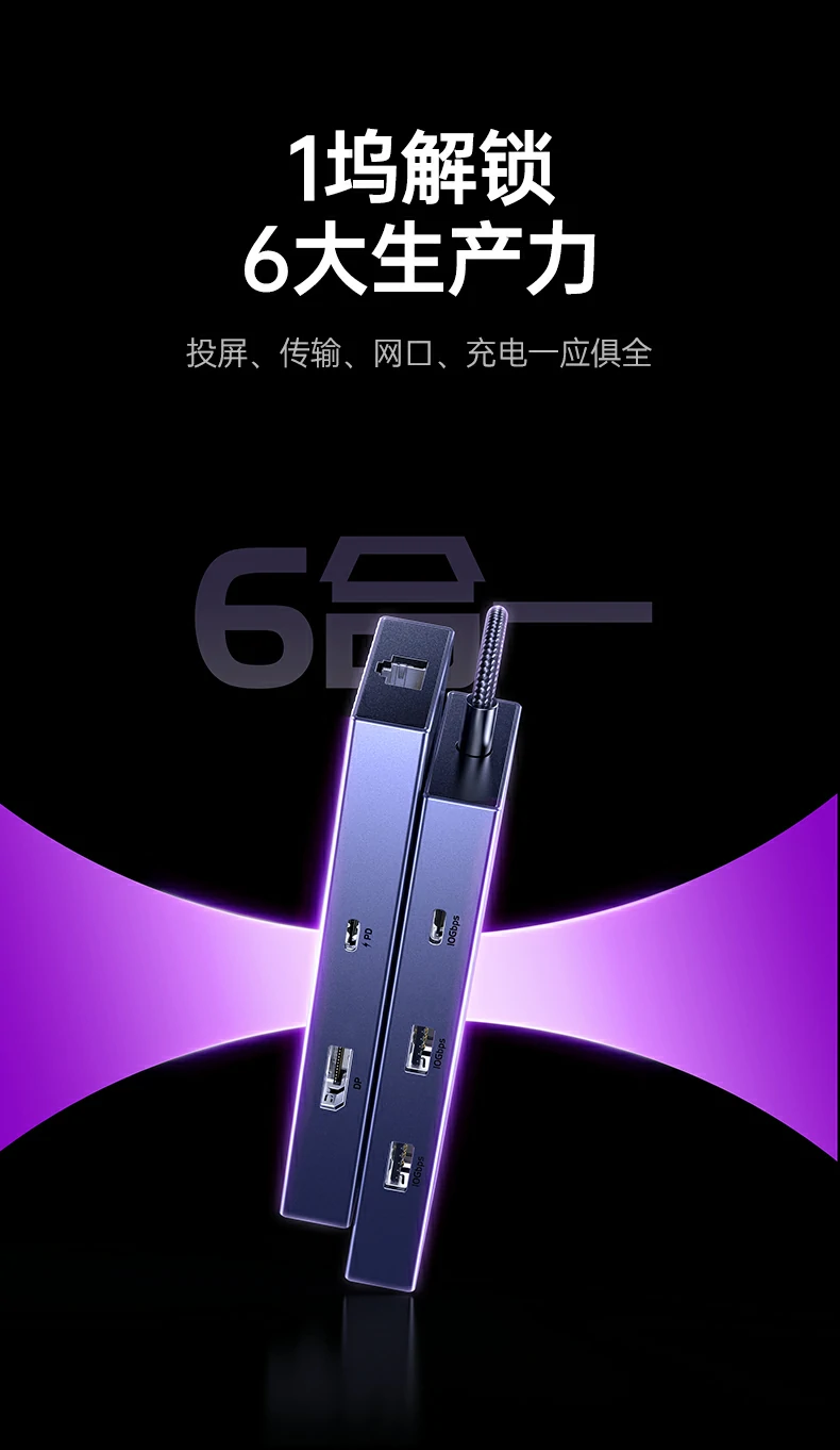 绿联CM880-95501 4K@60Hz细腻画质输出