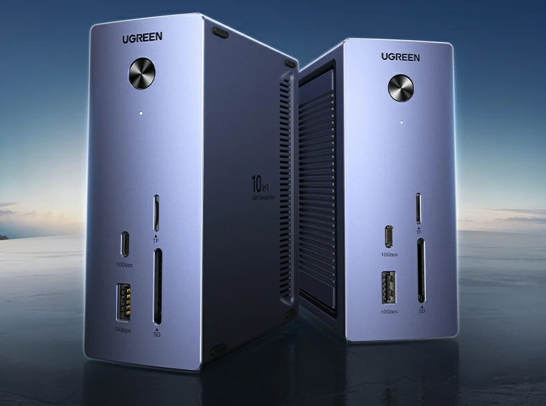 立式结构 - 节省桌面空间,散热更高效 立式结构设计展示,节省桌面空间