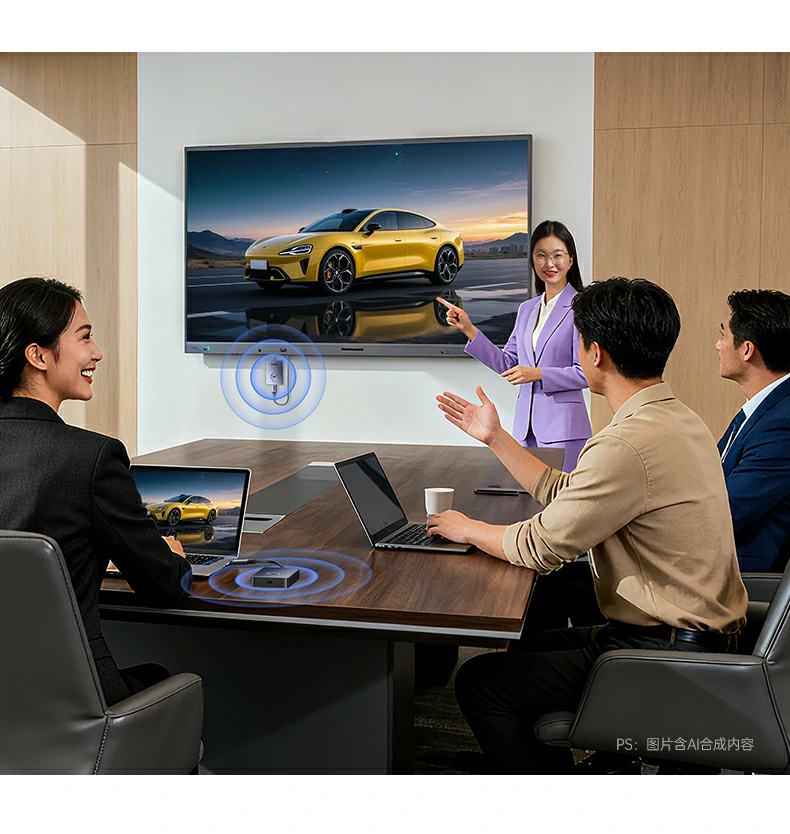 接收端HDMI接口与USB-C供电口特写