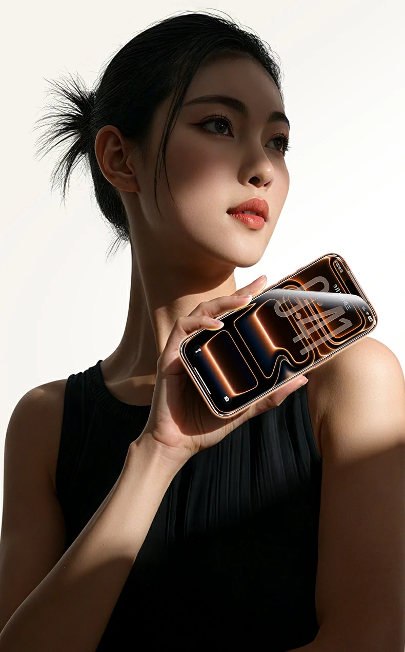 AR低反射抗眩光 - 反射率≤0.75%,强光下屏幕清晰可见 AR低反射技术示意图,强光下视觉清晰无眩光