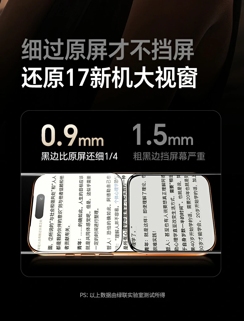 透光率对比实测 - AR膜远超普通膜,画面更通透清晰 普通膜与AR膜透光率对比,AR膜更清晰