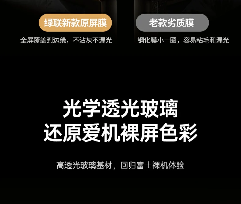 抗指纹效果对比，贴膜前后指纹残留对比