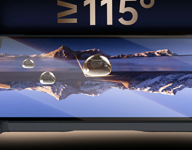 贴膜后效果展示，无气泡无灰尘完美贴合