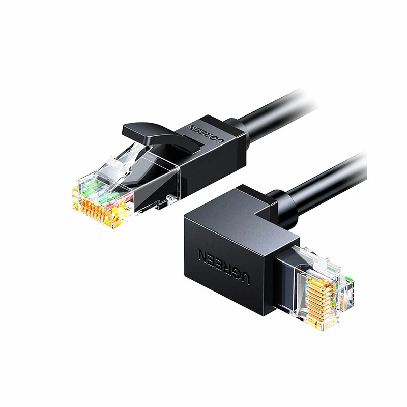 绿联超六类弯头网线 万兆低延迟家用工程高速网线