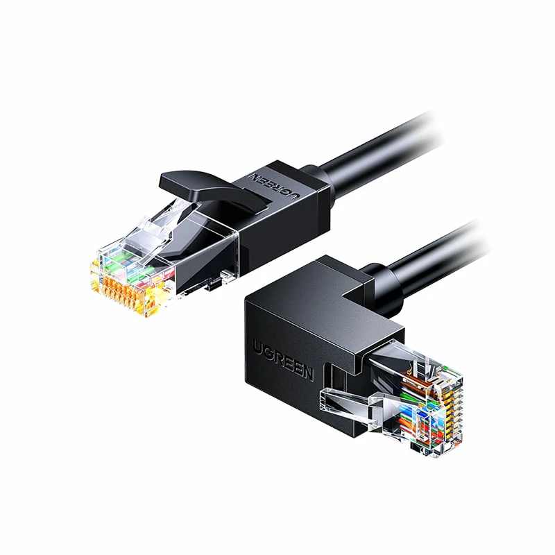 绿联超六类弯头网线 万兆低延迟家用工程高速网线