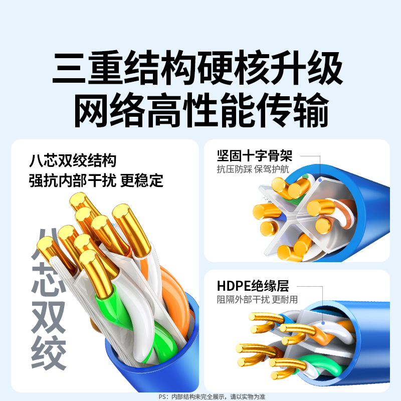 绿联六类非屏蔽工程网线