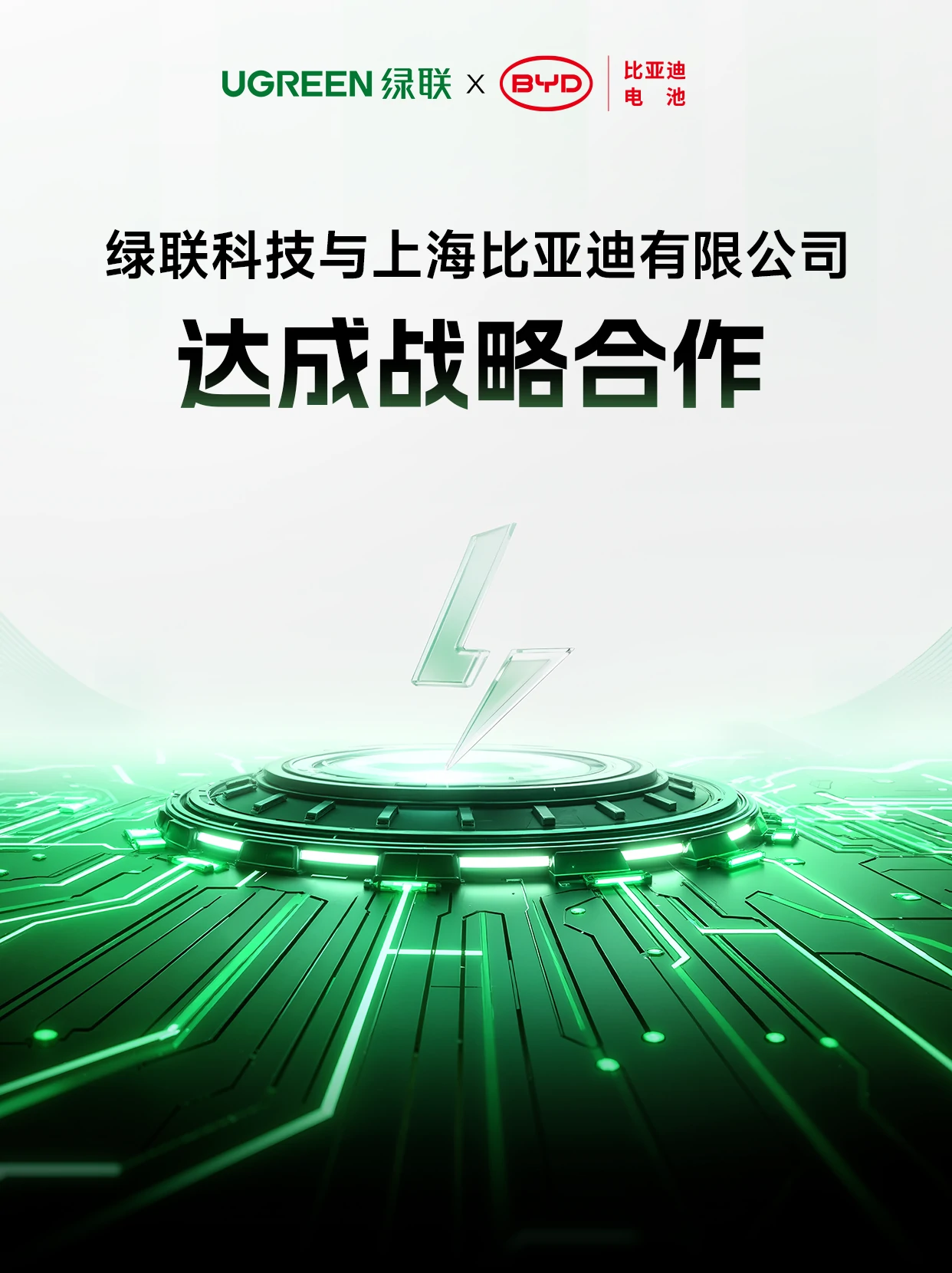重磅官宣!绿联×比亚迪电池达成战略合作,及时响应新国标政策 重磅官宣!绿联×比亚迪电池达成战略合作,及时响应新国标政策