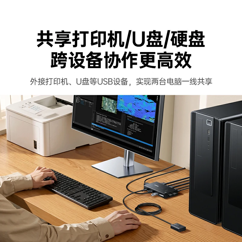 绿联HDMI二进一出KVM切换器