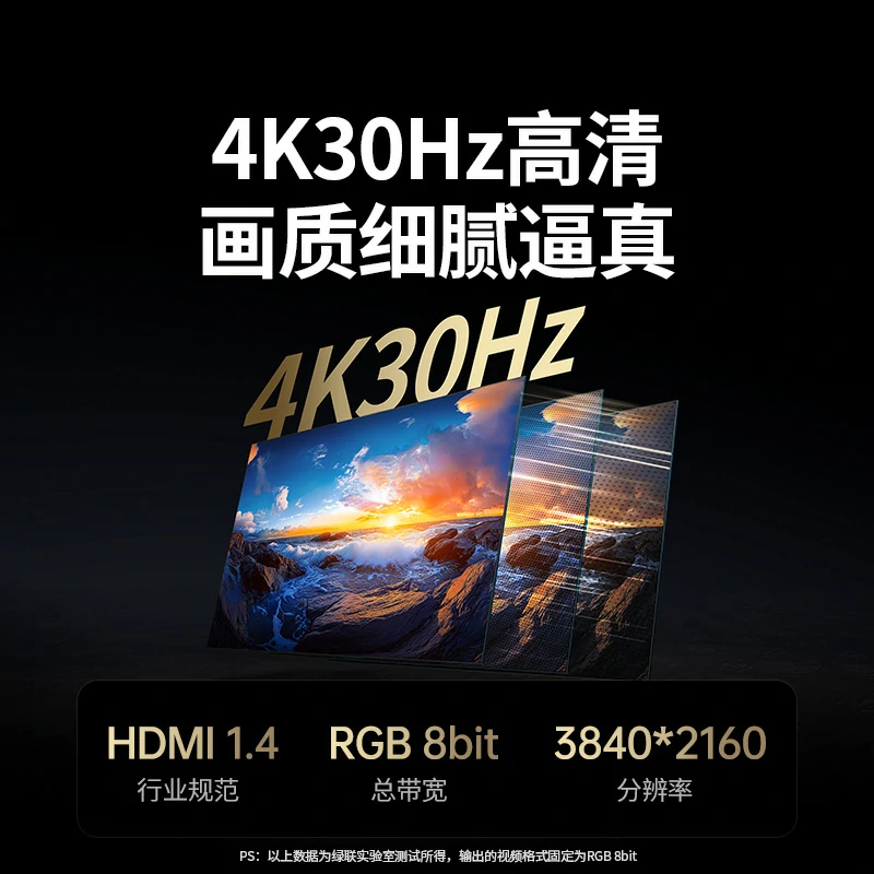 绿联HDMI画面分割器4K高清四进一出切换