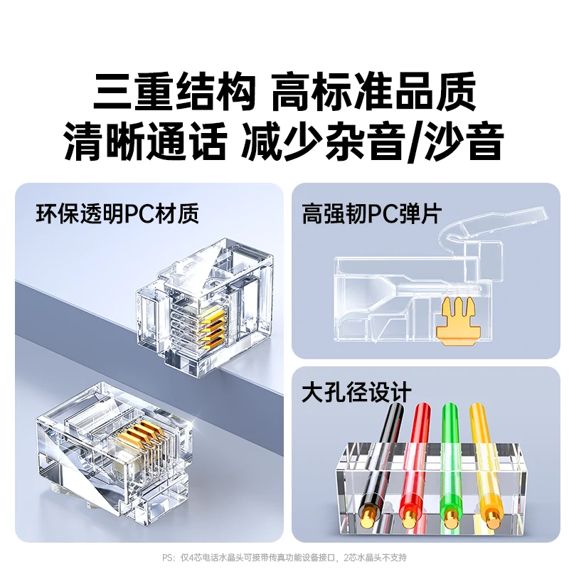 绿联传真电话线水晶头