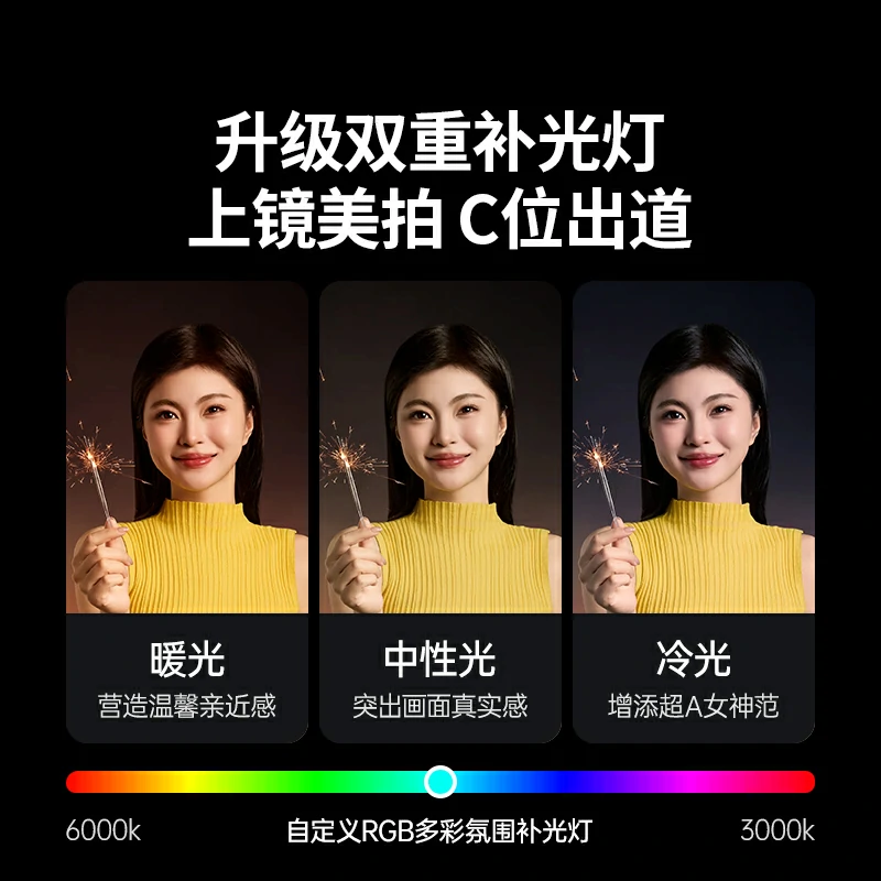 绿联专业三脚架式蓝牙自拍杆 自带双补光灯 1.7米