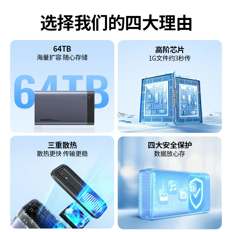 绿联硬盘阵列柜 机械硬盘外接盒