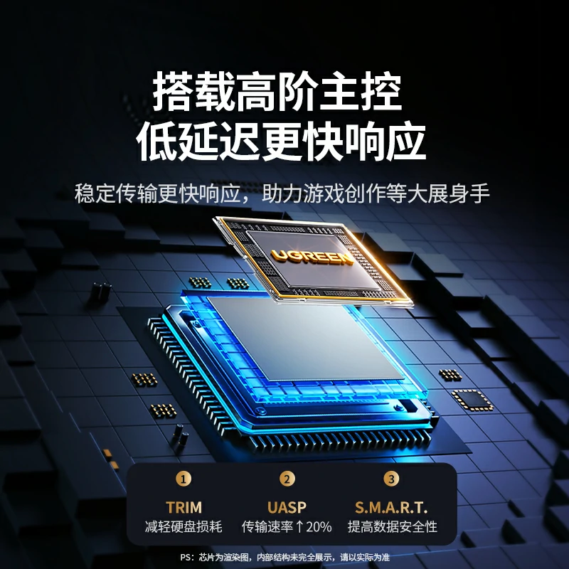 绿联M.2固态硬盘盒 20Gbps高速 RGB灯效