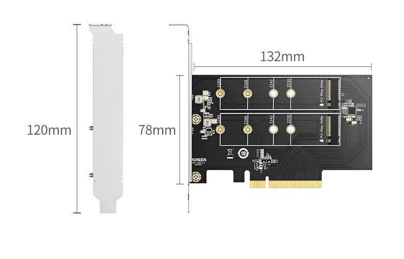 绿联75505双盘M.2 NVMe扩展卡NORMAL独立使用模式