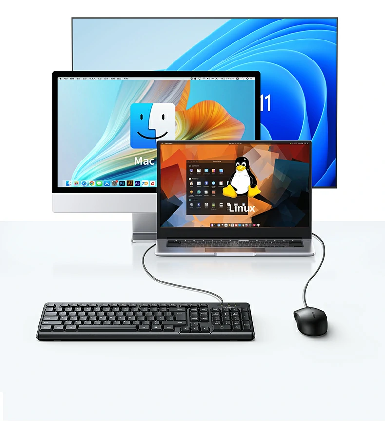 兼容Windows系统免驱识别即装即用 绿联MK301键鼠套装Windows系统兼容标识