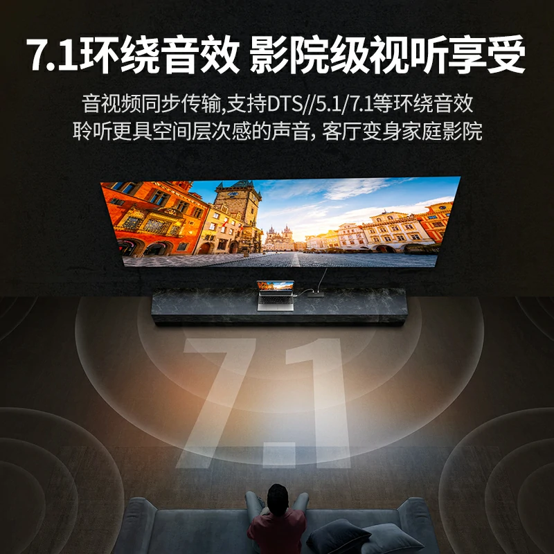 绿联HDMI切换器五进一出 4K