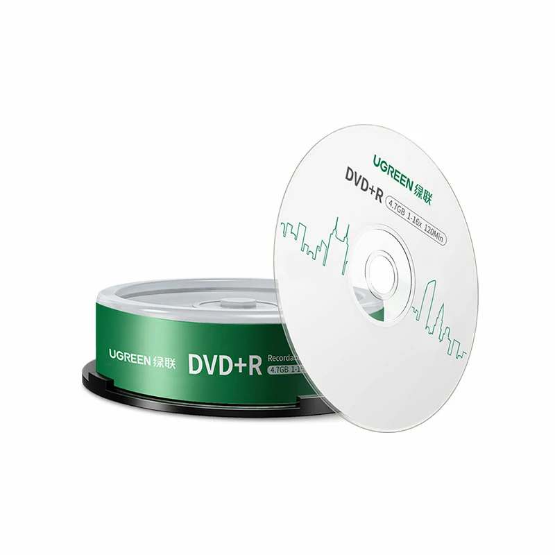 绿联DVD+R空白光盘 4.7G大容量刻录碟