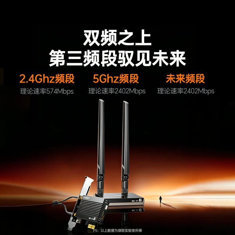 绿联PCIe转AX3000无线蓝牙网卡 WiFi6电竞级