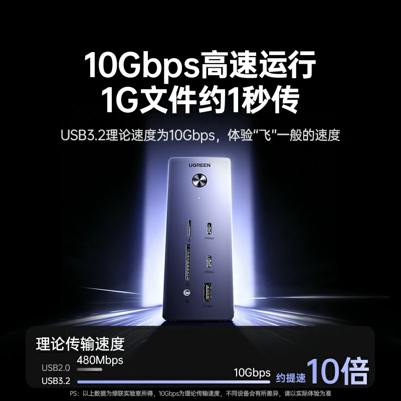 绿联14合1Type-C多功能扩展坞 4K120Hz