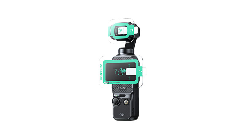 绿联 适用于大疆Pocket3/4无边超清AR钢化膜套装 带定位板(SP1333-85281)使用教程
