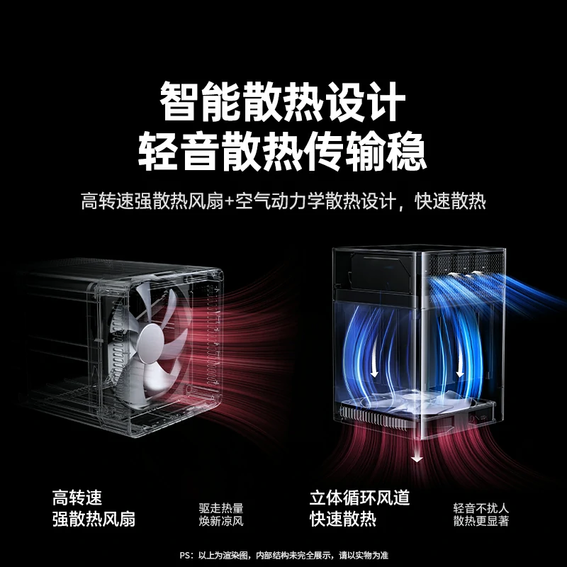 绿联四盘位阵列柜 128TB扩容 支持RAID