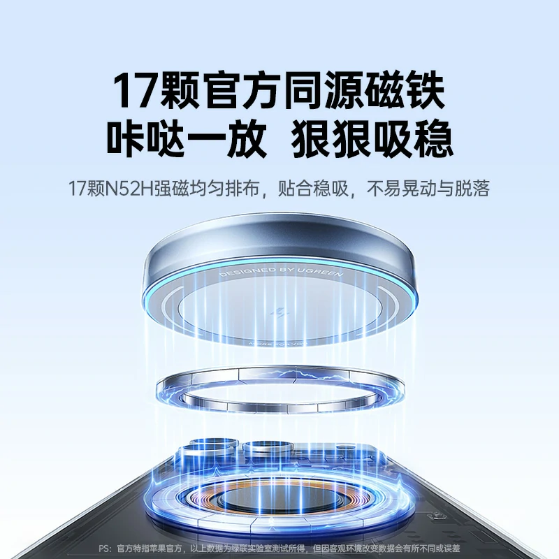 绿联车载磁吸无线充电器 25W冰速快充