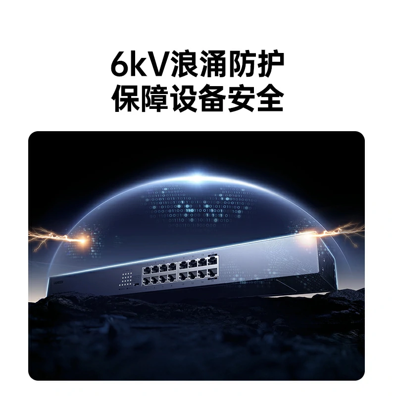 绿联16口全千兆交换机 标准机架版