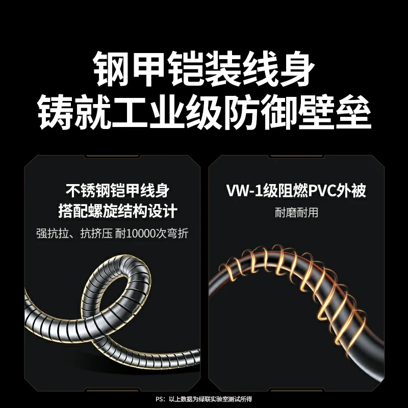 绿联HDMI2.2 光纤铠甲8K高清视频线
