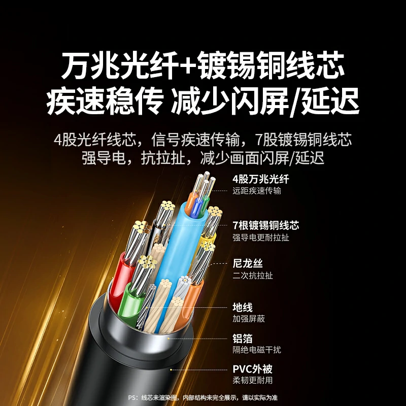 绿联HDMI2.0光纤线 4K高清