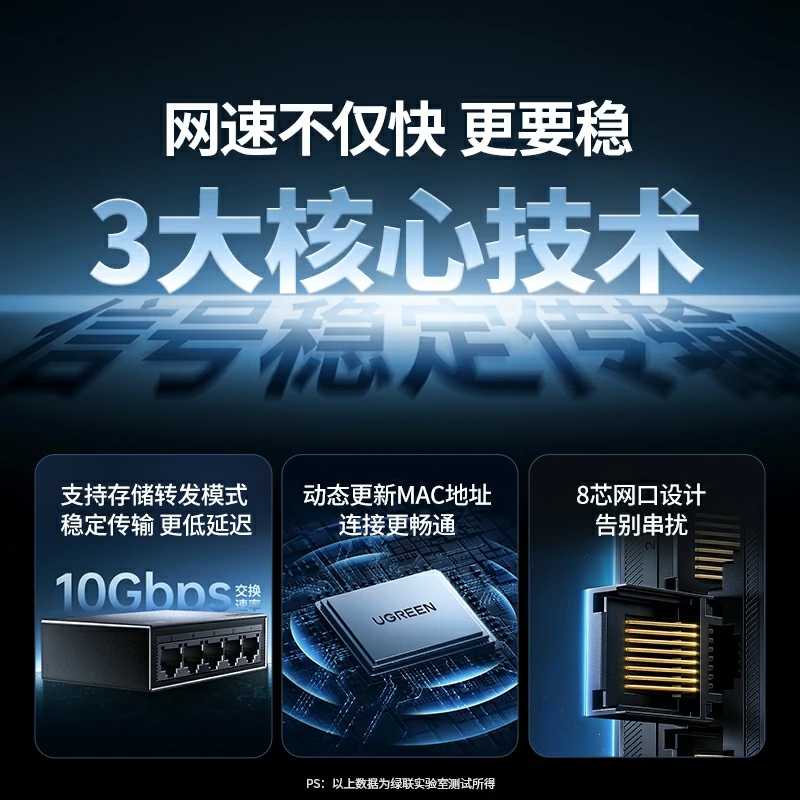 绿联5口全千兆以太网交换机