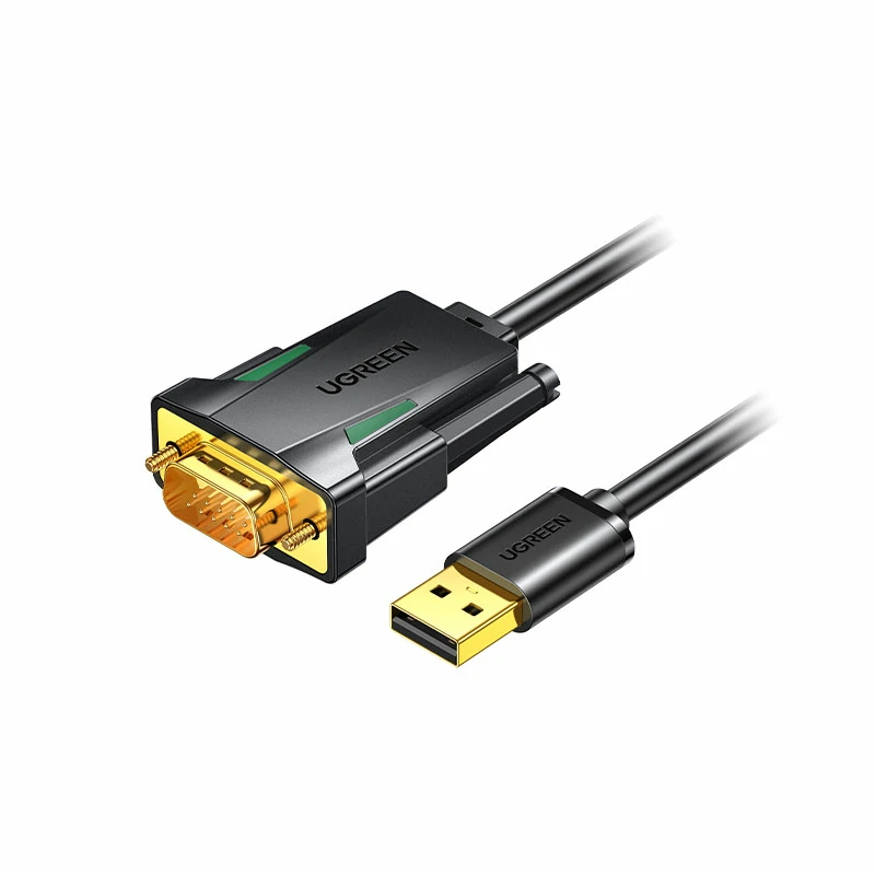 绿联USB转RS232串口线 公头双芯片工业级调试线