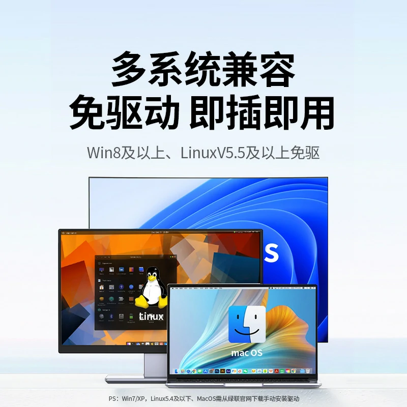 绿联USB转RS232/RS485串口转换器