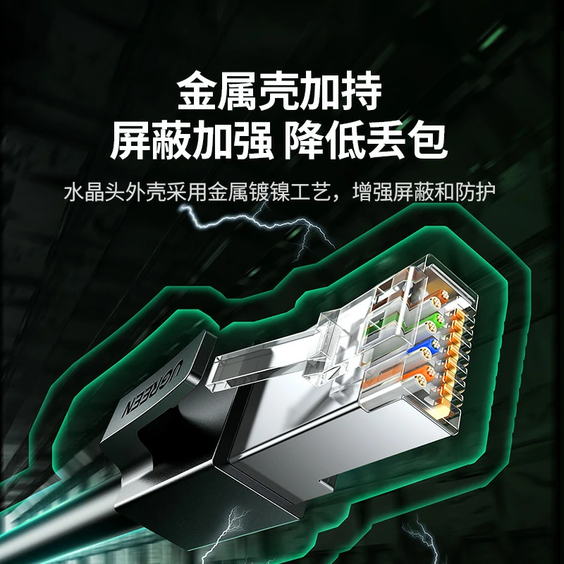 绿联六类单屏蔽千兆网线 5Gbps