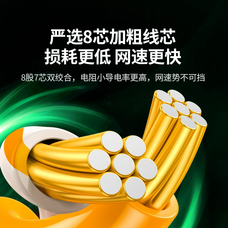 绿联六类单屏蔽千兆网线 5Gbps
