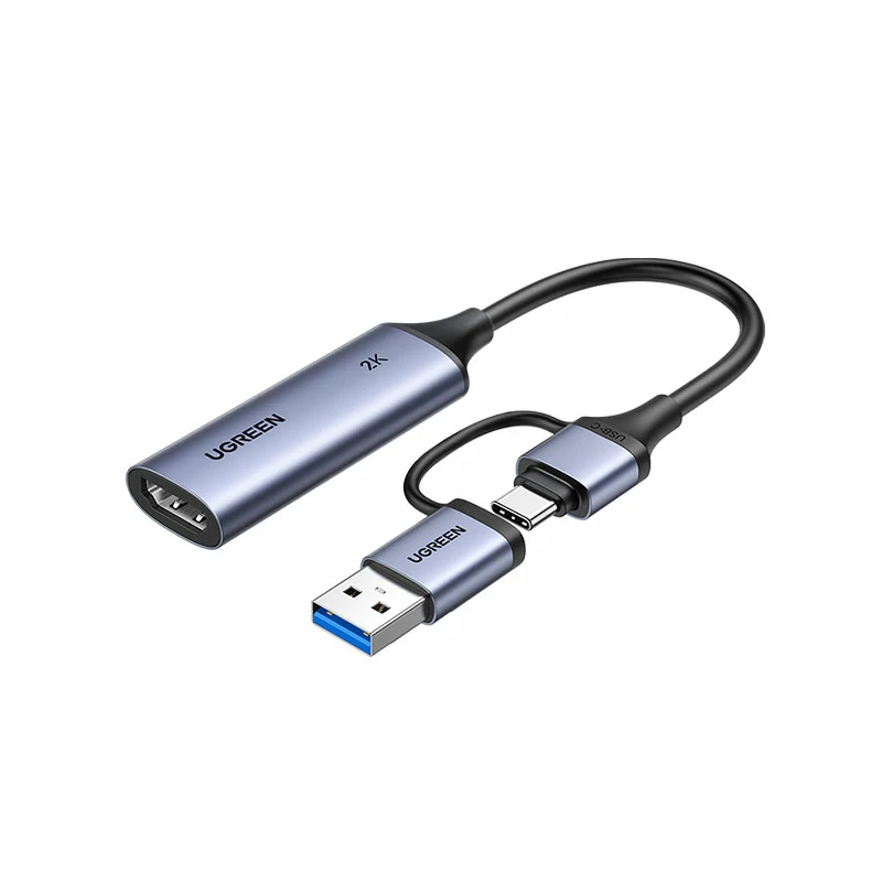 绿联USB/Type-C双接口高清视频采集卡 2K录制