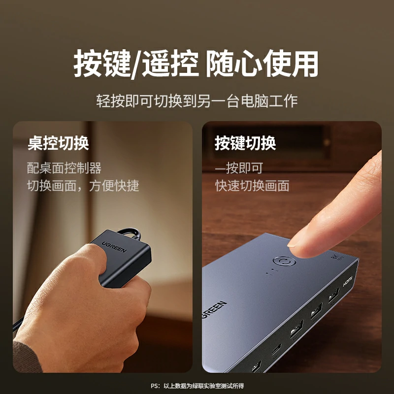 绿联HDMI2.1 KVM切换器 8K60Hz