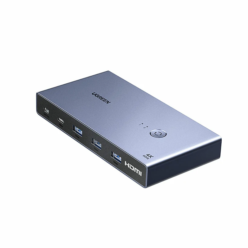 绿联USB-C KVM双显切换器 二进二出 4K60Hz