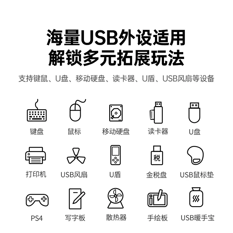 绿联7口USB3.0分线器