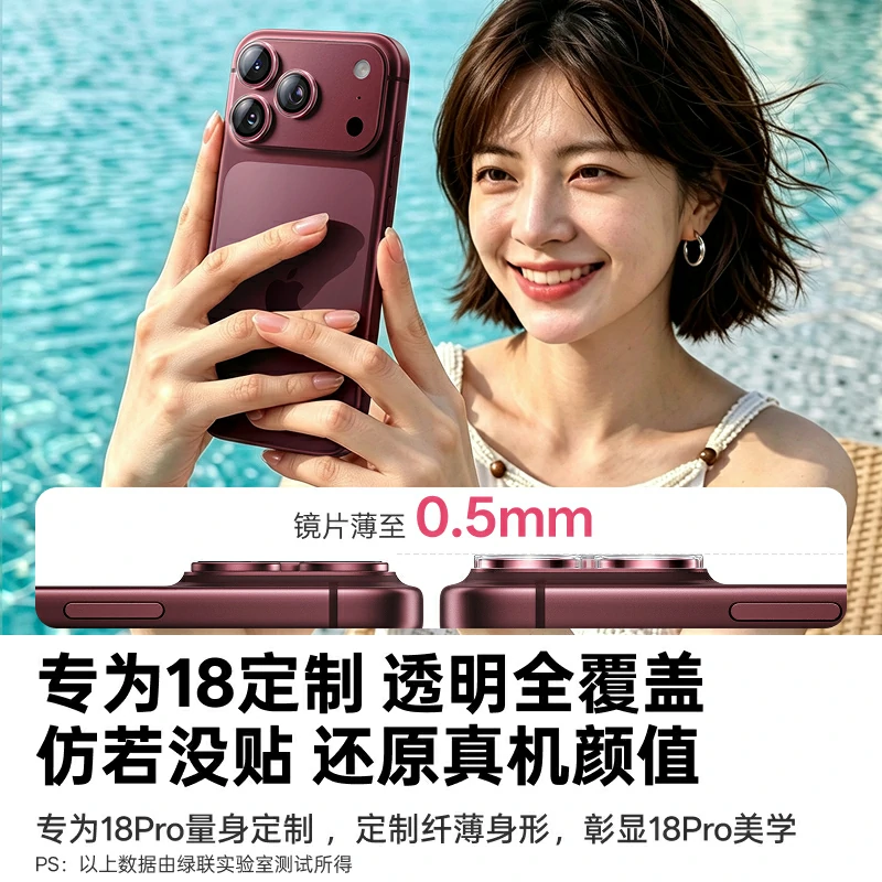 绿联适用iPhone18系列AR康宁镜头膜