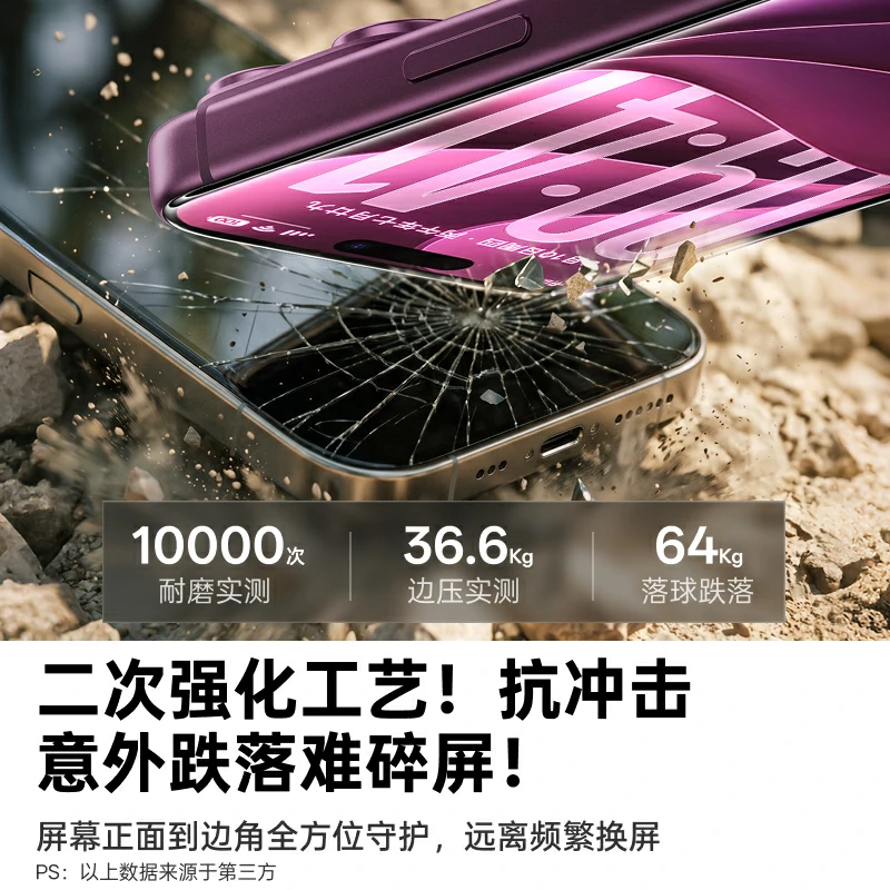 绿联适用iPhone18系列无边AR无尘仓膜