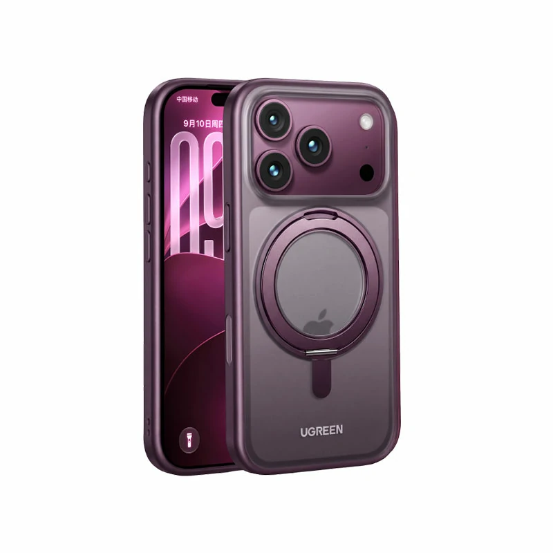 绿联适用苹果iPhone18系列磁吸旋转支点手机壳