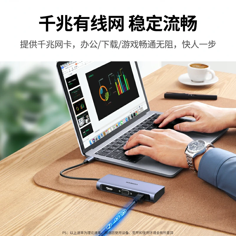 绿联Type-C七合一扩展坞 4K投屏
