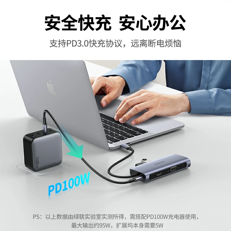 绿联Type-C六合一扩展坞 4K投屏