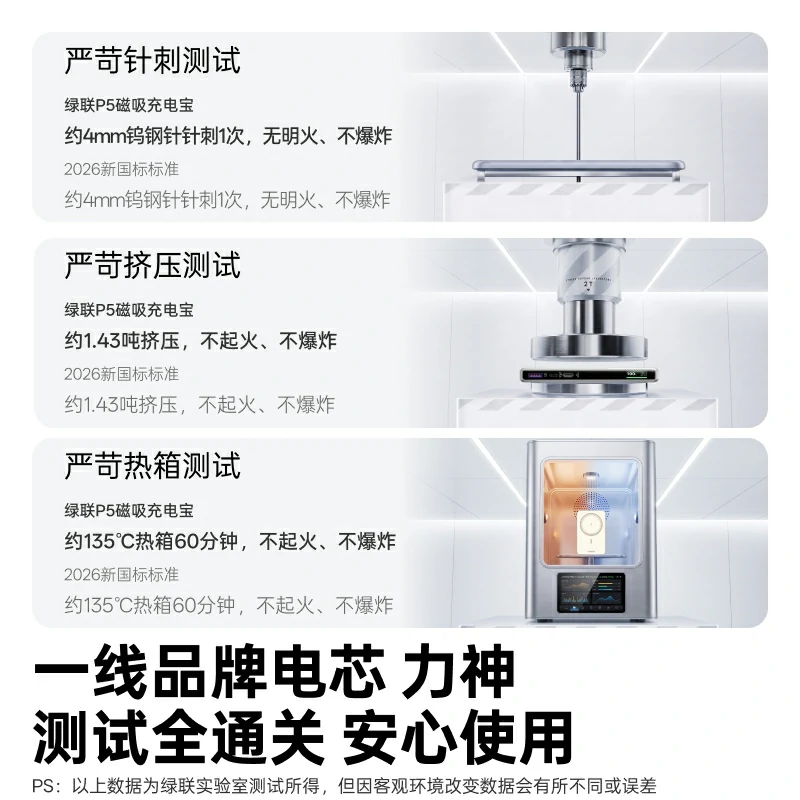 绿联P5 新国标磁吸无线快充充电宝10000mAh