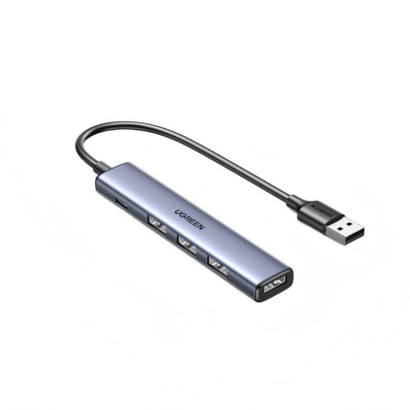 绿联4口USB3.0分线器铝合金高速扩展电脑集线器