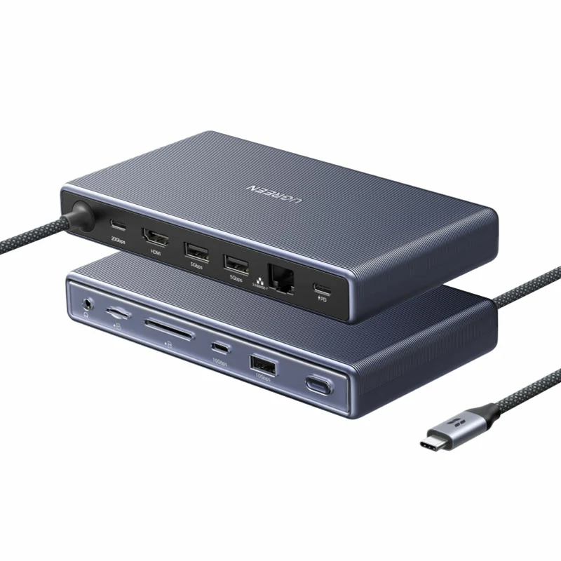 绿联USB4扩展坞40Gbps双8K多屏异显140W供电