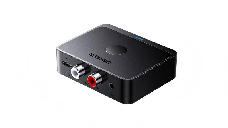 绿联蓝牙接收器(BT505-55545)连接功放音响与音频通道输入切换视频教程