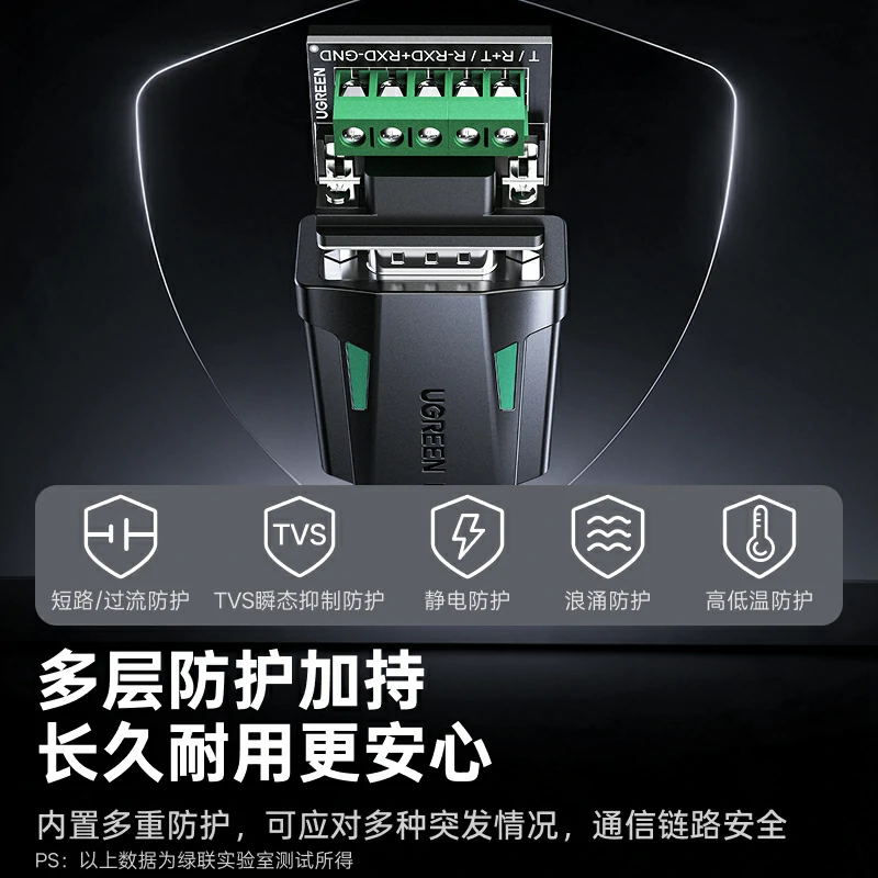 绿联USB转RS485/422串口线 三芯驱动1200米抗干扰
