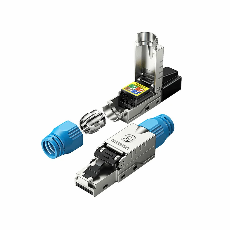 绿联八类免打屏蔽水晶头锌合金外壳40Gbps