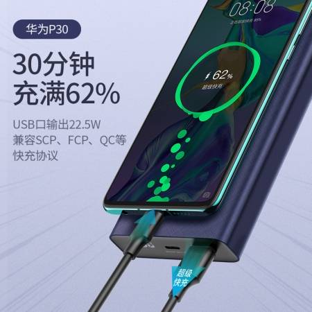 绿联2万毫安超级双快充充电宝SCP+QC